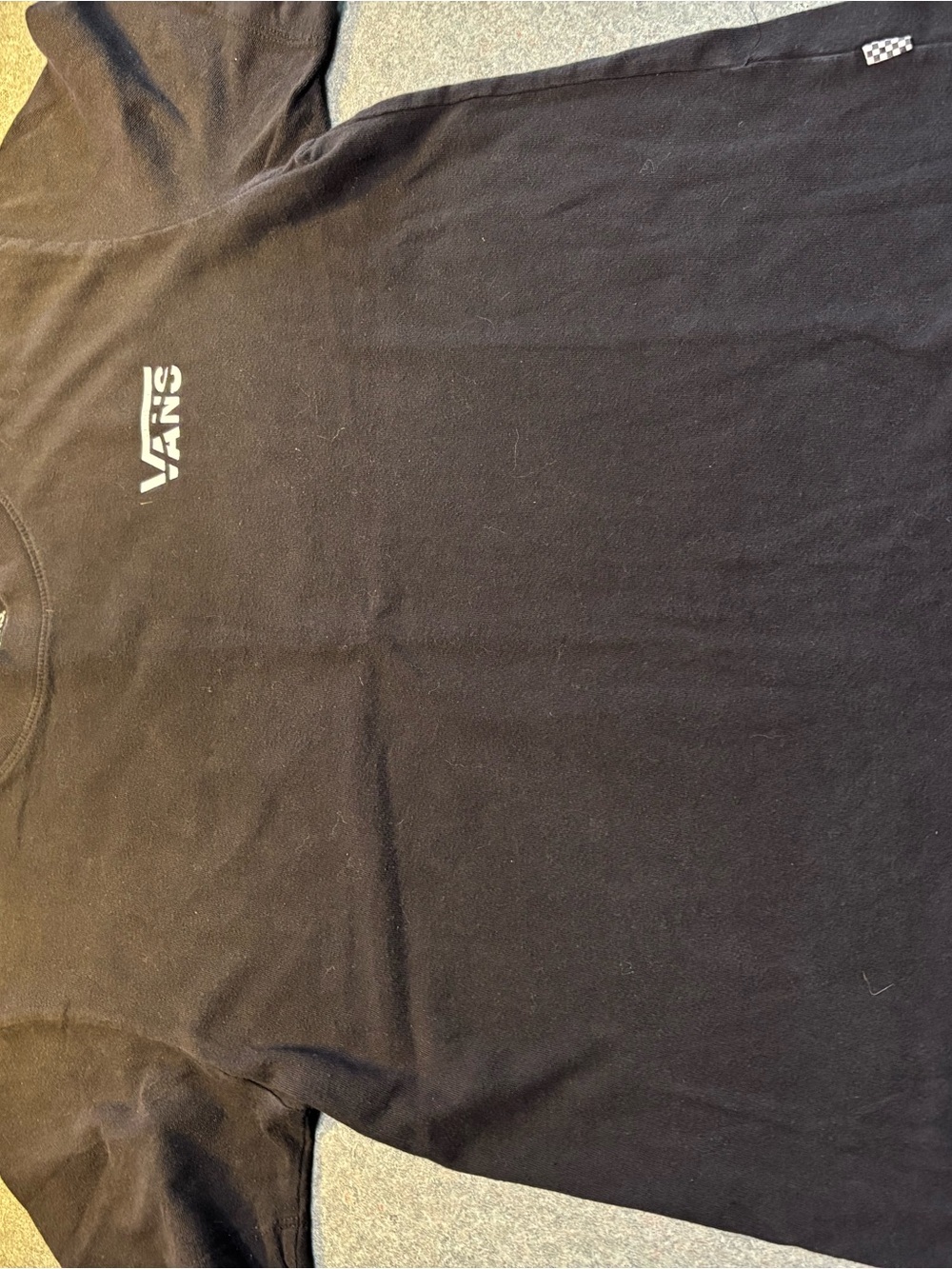 Vans Black Crewneck with Small White Logo